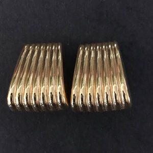 Monet gold tone clip earrings